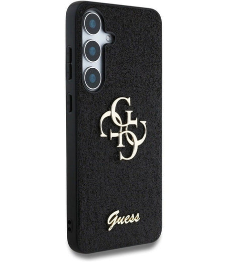 Калъф за Samsung S25, Guess Glitter 4G Metal Logo Case, Черен (4)