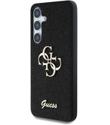 Калъф за Samsung S25 Plus, Guess Glitter 4G Metal Logo Case, Черен (2)