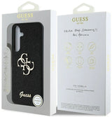 Калъф за Samsung S25 Plus, Guess Glitter 4G Metal Logo Case, Черен (5)