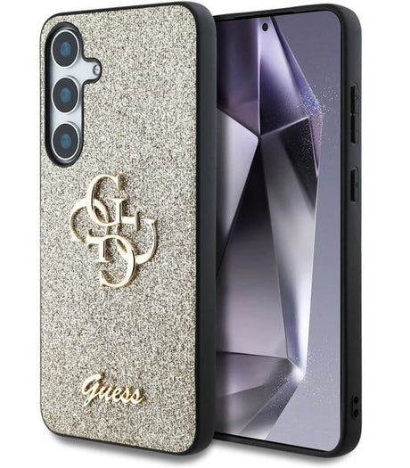 Калъф за Samsung S25 Plus, Guess Glitter 4G Metal Logo Case, Златист (3)