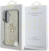 Калъф за Samsung S25 Plus, Guess Glitter 4G Metal Logo Case, Златист (6)