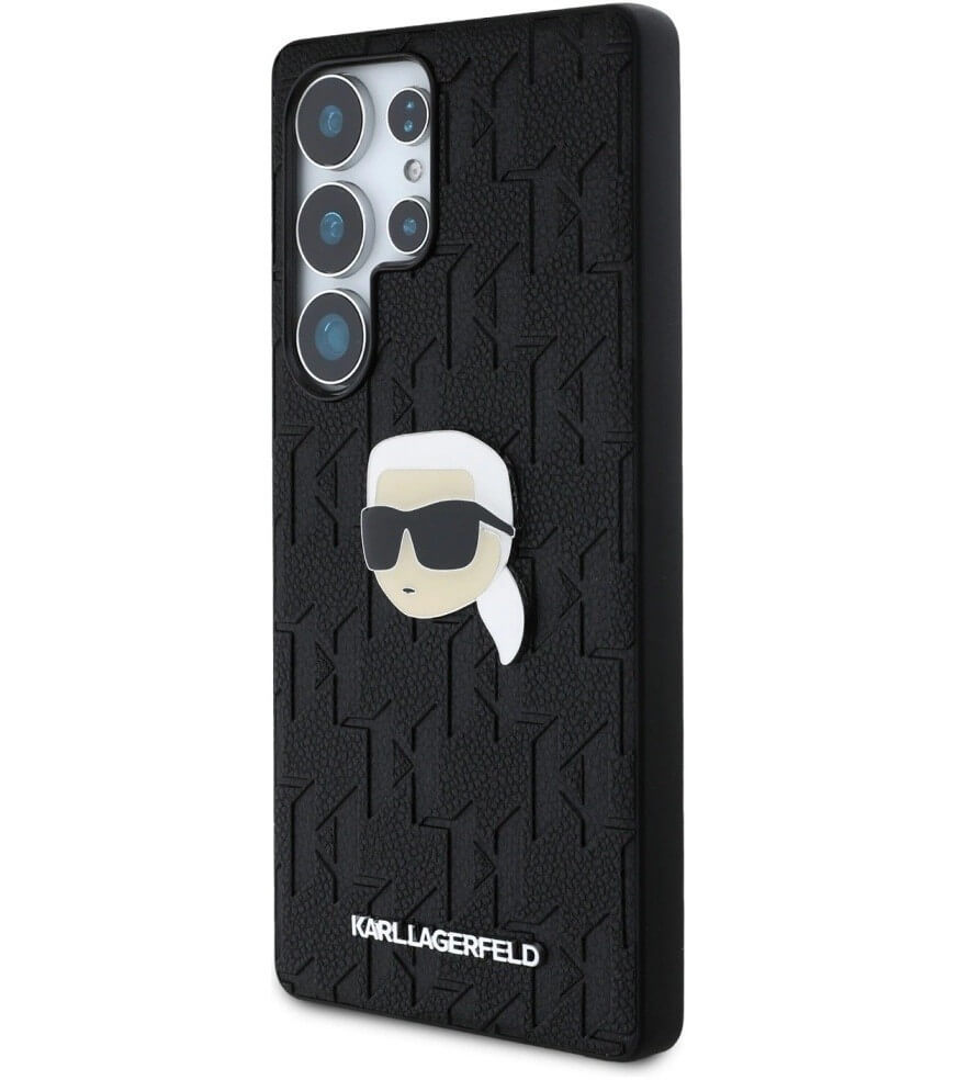 Калъф за Samsung S25 Ultra, Karl Lagerfeld PU Mono K. Head PIN Case, Черен (2)