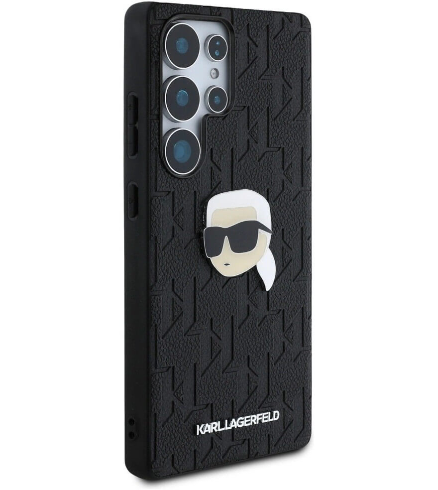 Калъф за Samsung S25 Ultra, Karl Lagerfeld PU Mono K. Head PIN Case, Черен (4)