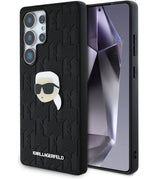 Калъф за Samsung S25 Ultra, Karl Lagerfeld PU Mono K. Head PIN Case, Черен (3)