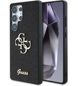 Калъф за Samsung S25 Ultra, Guess Glitter 4G Metal Logo Case, Черен (3)