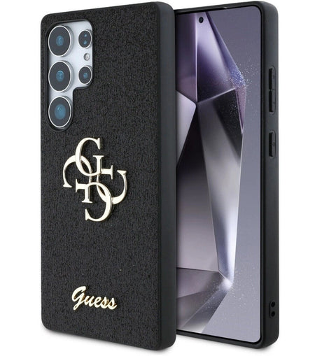 Калъф за Samsung S25 Ultra, Guess Glitter 4G Metal Logo Case, Черен (3)
