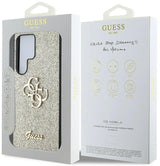 Калъф за Samsung S25 Ultra, Guess Glitter 4G Metal Logo Case, Златист (8)