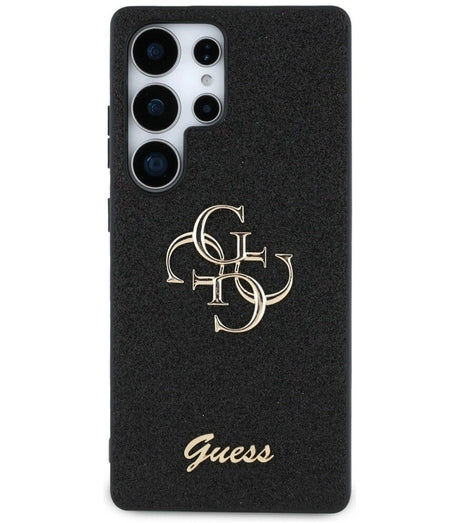 Калъф за Samsung S25 Ultra, Guess Glitter 4G Metal Logo Case, Черен