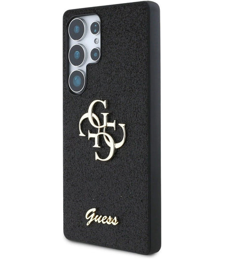 Калъф за Samsung S25 Ultra, Guess Glitter 4G Metal Logo Case, Черен (4)