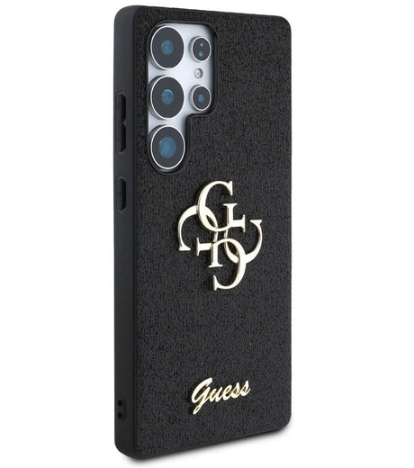 Калъф за Samsung S25 Ultra, Guess Glitter 4G Metal Logo Case, Черен (2)