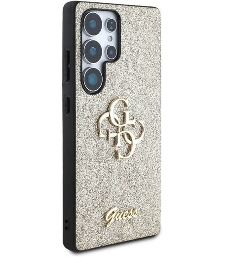 Калъф за Samsung S25 Ultra, Guess Glitter 4G Metal Logo Case, Златист (5)