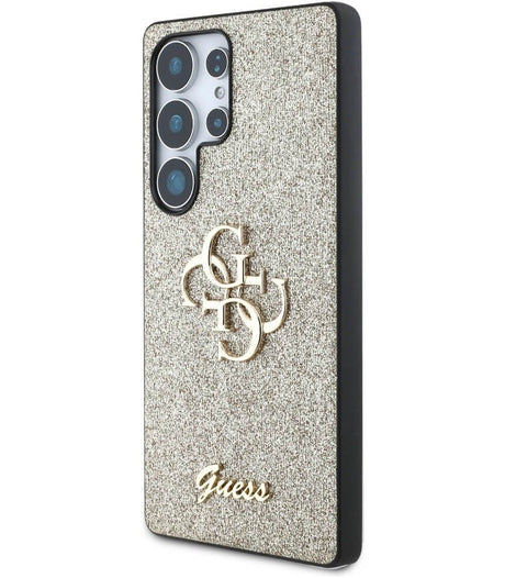 Калъф за Samsung S25 Ultra, Guess Glitter 4G Metal Logo Case, Златист (2)