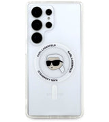Magsafe Калъф за Samsung S25 Ultra, Karl Lagerfeld IML Choupette Head Case, Прозрачен