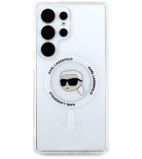 Magsafe Калъф за Samsung S25 Ultra, Karl Lagerfeld IML Choupette Head Case, Прозрачен