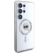 Magsafe Калъф за Samsung S25 Ultra, Karl Lagerfeld IML Choupette Head Case, Прозрачен (5)