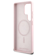 MagSafe Калъф за Samsung S25 Ultra, Karl Lagerfeld Silicone Double Heads Case, Розов (3)
