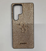 Калъф за Samsung S25 Ultra, Guess Glitter 4G Metal Logo Case, Златист (7)