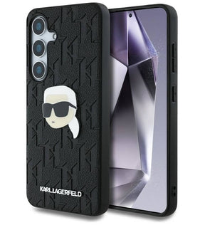 Калъф за Samsung S25, Karl Lagerfeld PU Mono K. Head PIN Case, Черен