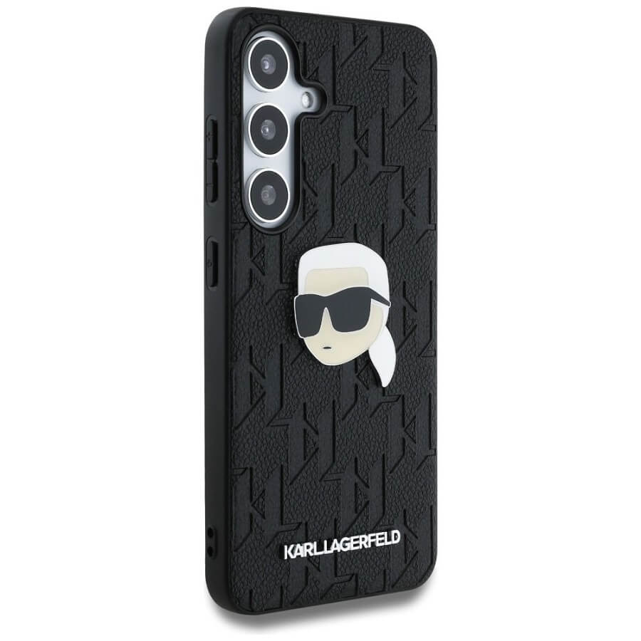 Калъф за Samsung S25, Karl Lagerfeld PU Mono K. Head PIN Case, Черен (3)