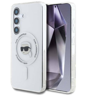 Magsafe Калъф за Samsung S25, Karl Lagerfeld IML Choupette Head Case, Прозрачен