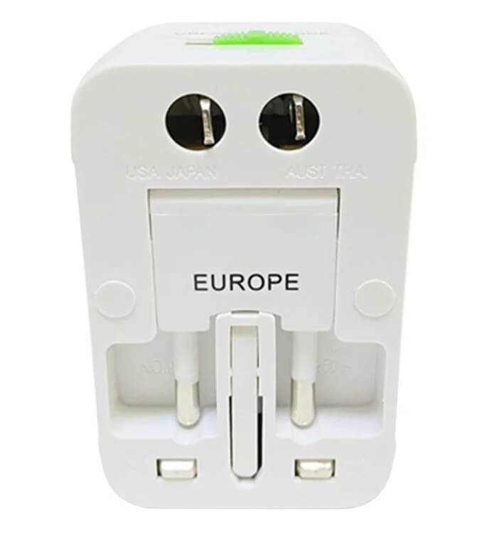 Универсален Мрежови Адаптер за Цял Свят, Travel Adapter 220V, Бял (3)