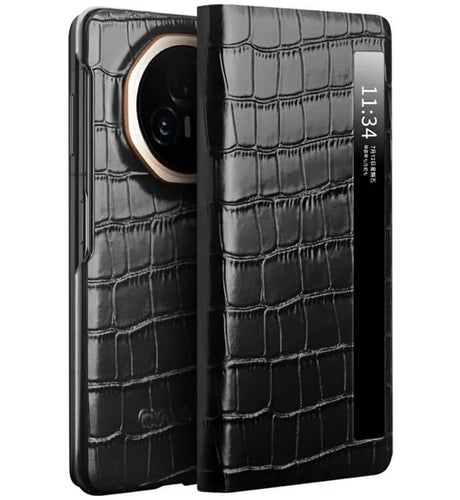 Активен Калъф за Honor Magic V3, Qialino Smart Stand Book Case, Черен