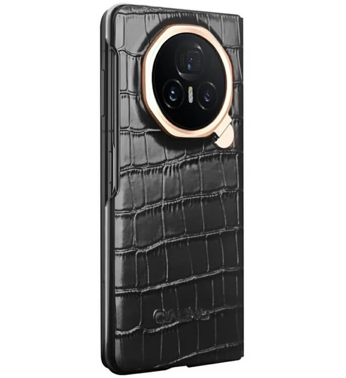 Активен Калъф за Honor Magic V3, Qialino Smart Stand Book Case, Черен (2)