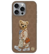 Калъф за iPhone 16 Pro Max, Zuck Bear Paris Gentleman Bag Case, Кафяв