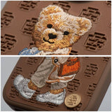 Калъф за iPhone 16 Pro, Zuck Bear Paris Gentleman Bag Case, Кафяв (3)