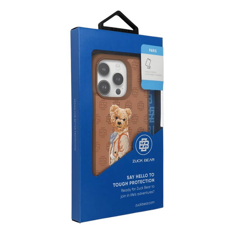 Калъф за iPhone 16 Pro, Zuck Bear Paris Gentleman Bag Case, Кафяв (5)