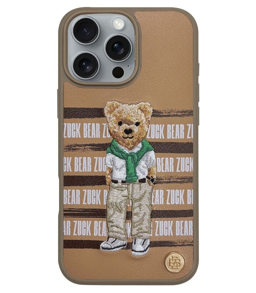 Калъф за iPhone 16 Pro Max, Zuck Bear San Francisco Fortune Golden State Case, Кафяв