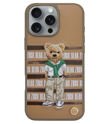 Калъф за iPhone 16 Pro Max, Zuck Bear San Francisco Fortune Golden State Case, Кафяв