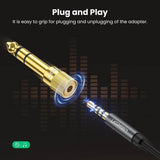Аудио Преход, Ugreen Jack 3.5 Male to Aux 6.35 mm Female, Златист (4)