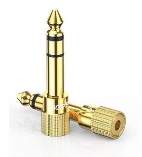 Аудио Преход, Ugreen Jack 3.5 Male to Aux 6.35 mm Female, Златист