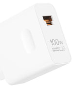 Оригинално Зарядно с Кабел, Honor 100W USB-A/USB-C Super Charge 220v, Бял (2)