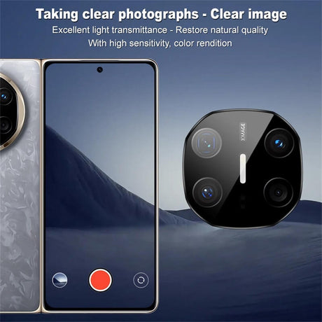 Протектор за Камерата на Huawei Mate X6, Imak Full Cam Glass, Черен (4)