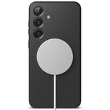Magsafe Калъф за Samsung S25, Ringke Silicone Magnetic Case, Черен (4)