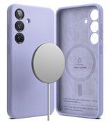 Magsafe Калъф за Samsung S25 Plus, Ringke Silicone Magnetic Case, Лилав (2)