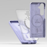 Magsafe Калъф за Samsung S25 Plus, Ringke Silicone Magnetic Case, Лилав (5)