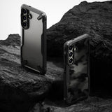 Противоударен Хибриден Калъф за Samsung S25, Ringke Fusion X Camouflage Case, Черен (7)