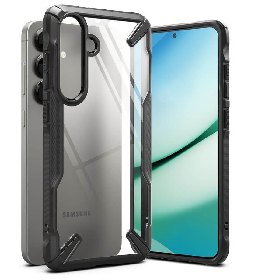 Противоударен Хибриден Калъф за Samsung S25, Ringke Fusion X Case, Черен