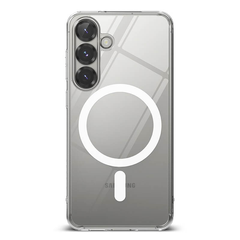 Magsafe Калъф за Samsung S25 Plus, Ringke Fusion Magnetic Case, Прозрачен (3)