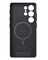 Magsafe Калъф за Samsung S25 Ultra, Pitaka PIN Button Black-Grey Plain Case, Черен (5)