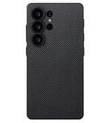 Magsafe Калъф за Samsung S25 Ultra, Pitaka PIN Button Black-Grey Plain Case, Черен