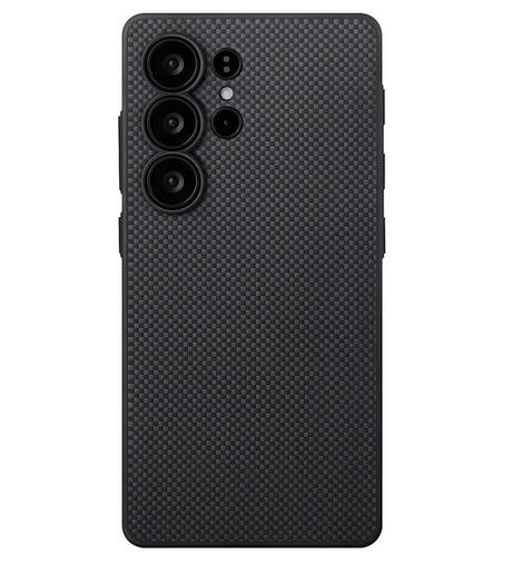 Magsafe Калъф за Samsung S25 Ultra, Pitaka PIN Button Black-Grey Plain Case, Черен