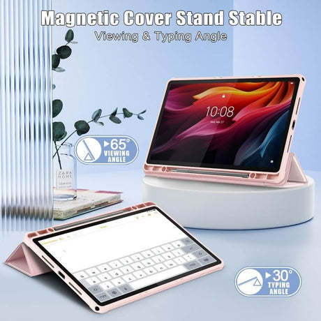 Калъф за Lenovo Tab K11 Plus 11.5", Rugged Hybrid Pen Case, Розов (4)
