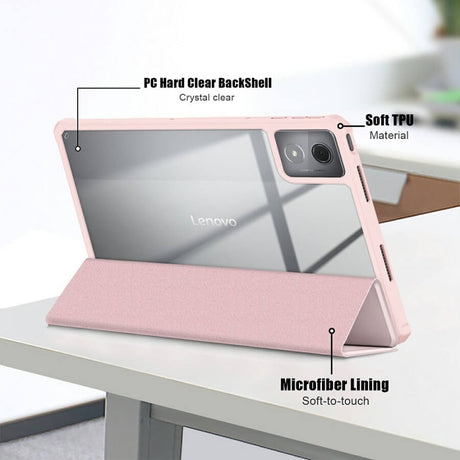 Калъф за Lenovo Tab K11 Plus 11.5", Rugged Hybrid Pen Case, Розов (6)