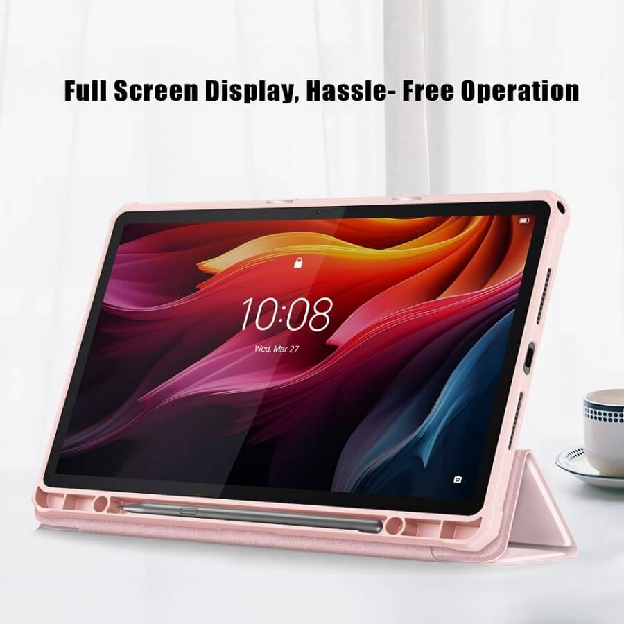 Калъф за Lenovo Tab K11 Plus 11.5", Rugged Hybrid Pen Case, Розов (5)