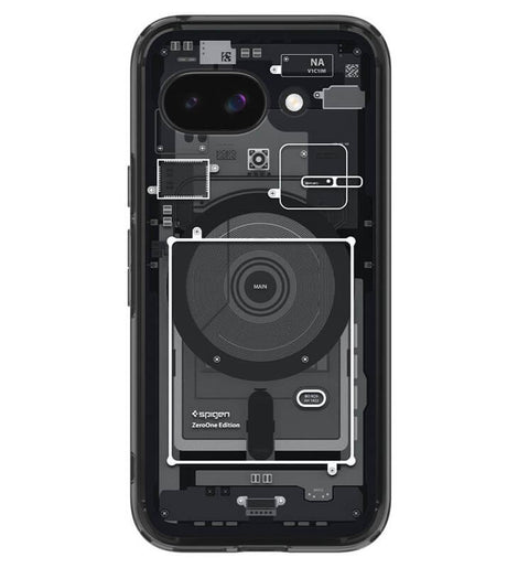 Хибриден Калъф за Google Pixel 9A, Spigen Zero One Ultra Hybrid Case, Черен (2)