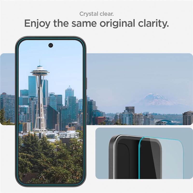 Стъклен Протектор за Google Pixel 9A, Spigen EZ Fit Glass 2бр., Прозрачен (7)